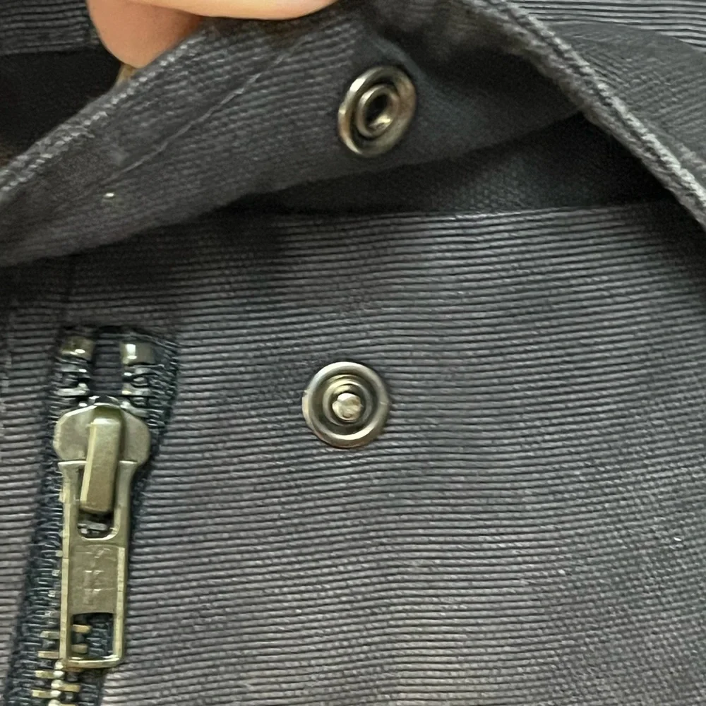 REISS Elbow Canvas Utility Military Jacket Biker 4 Pocket Men's Gray - Picture 4 of 11